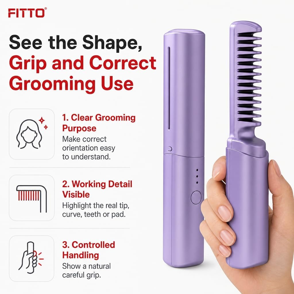 Portable Hair Straightener Comb