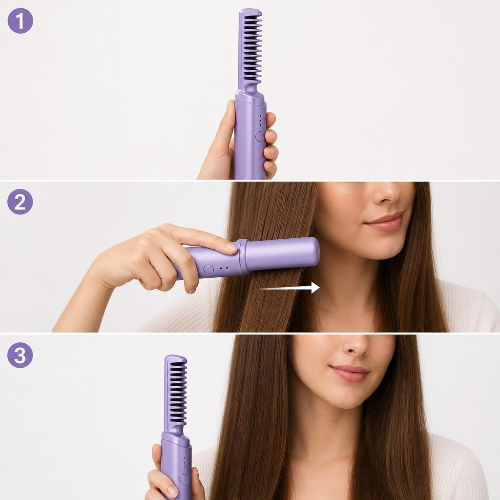Portable Hair Straightener Comb